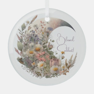 Ornement En Verre Créez votre propre croissant de lune floral élysée