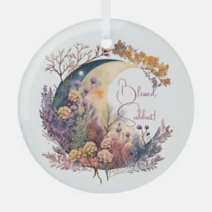 Ornement En Verre Créez Votre Propre Croissant de Lune Floral Mystiq