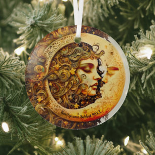 Ornement En Verre Créez votre propre déesse Steampunk Moon