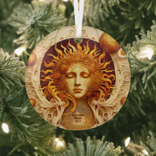 Ornement En Verre Créez votre propre déesse Steampunk Sun