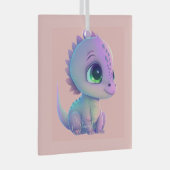 Ornement En Verre Créez votre propre Dragon Bébé Violet (Avant droite)