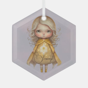 Ornement En Verre Créez votre propre fille Starlight mignonne