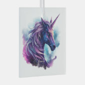 Ornement En Verre Créez votre propre licorne mythique violette (Avant droite)
