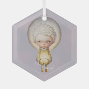 Ornement En Verre Créez votre propre petit lune mignonne