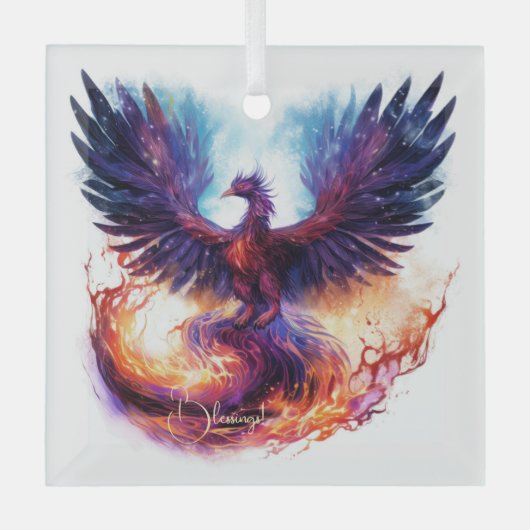 Ornement En Verre Créez votre propre phénix mythique Firebird (Recto)