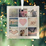 Ornement En Verre Créez votre propre photo de famille Couple personn<br><div class="desc">Créez votre propre ornement photo couleur couple personnalisé</div>