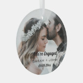 Ornement En Verre Créez votre propre photo Nous sommes engagés (Avant droite)