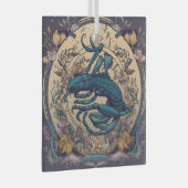 Ornement En Verre Créez votre propre Scorpio Art Nouveau Zodiac (Avant droite)