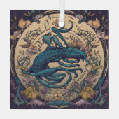Ornement En Verre Créez votre propre Scorpio Art Nouveau Zodiac (Verso)