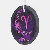 Ornement En Verre Créez votre propre Zodiac d'amandes célestes viole (Avant gauche)