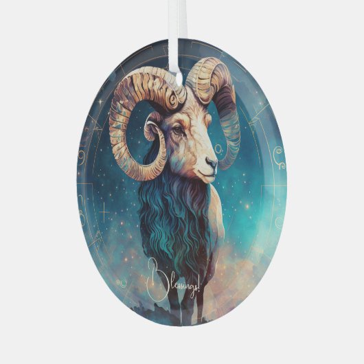 Ornement En Verre Créez votre propre Zodiac d'argile céleste (Avant gauche)