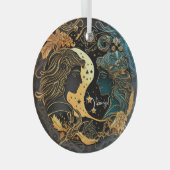 Ornement En Verre Créez votre propre zodiaque céleste Gemini (Avant droite)