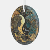 Ornement En Verre Créez votre propre zodiaque céleste Gemini (Avant gauche)