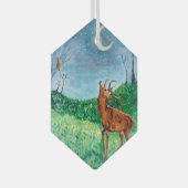 Ornement En Verre Crescent Moon Buck (Avant droite)