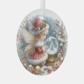 Ornement En Verre Crimson Wonder in Winter’s Glow (Avant droite)