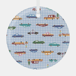 Ornement En Verre Croquis De Voiture Cute : Simple Et Simple