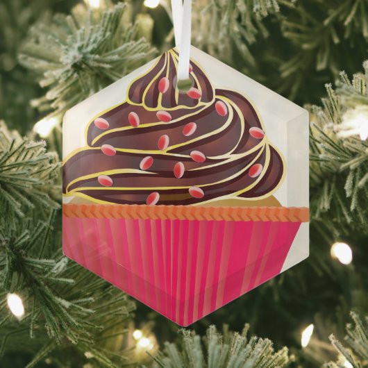 Ornement En Verre Cupcakes (Insitu)