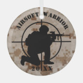 Ornement En Verre Custom Airsoft Team Christmas Ornament (Recto)