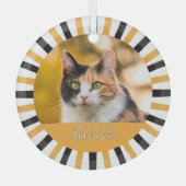 Ornement En Verre Custom Calico Cat Photo (Recto)