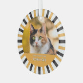 Ornement En Verre Custom Calico Cat Photo (Avant gauche)