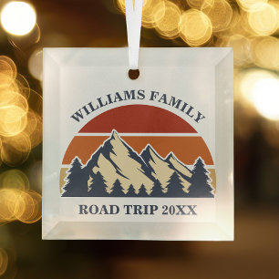 Ornement En Verre Custom Family Reunion Road Trip Sunset Keepsake