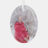 Ornement En Verre Custom Photo Christmas Gift | (Avant gauche)