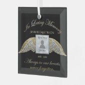 Ornement En Verre Custom Photo Memorial In Loving Memory (Avant gauche)