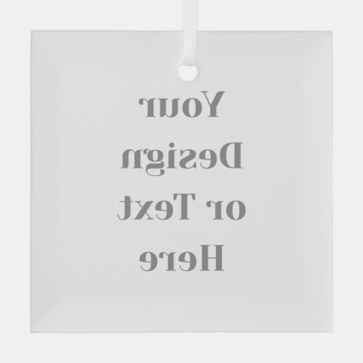 Ornement En Verre Customizable Your Design or Text Here Personalized (Verso)