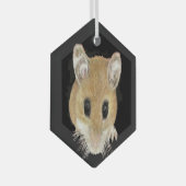 Ornement En Verre Cute Aquarelle Souris Peeking Animal Art (Avant droite)