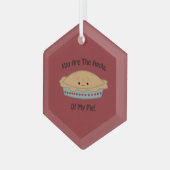 Ornement En Verre Cute et drôle Pomme de ma tarte (Avant gauche)