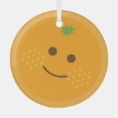 Ornement En Verre Cute Orange (Recto)