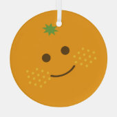 Ornement En Verre Cute Orange (Verso)
