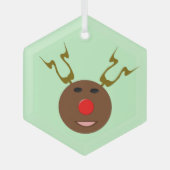 Ornement En Verre Cyber rennes de Noël (Recto)