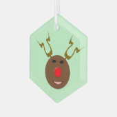 Ornement En Verre Cyber rennes de Noël (Avant gauche)