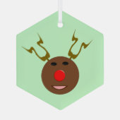 Ornement En Verre Cyber rennes de Noël (Verso)