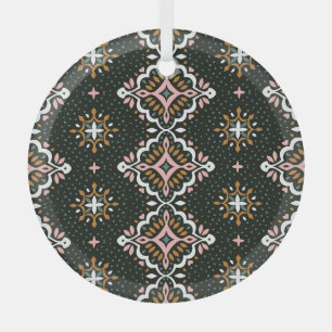 Ornement En Verre Damas Oriental : Vintage mosaïque Talavera.
