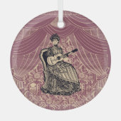 Ornement En Verre Dame avec guitare (Recto)