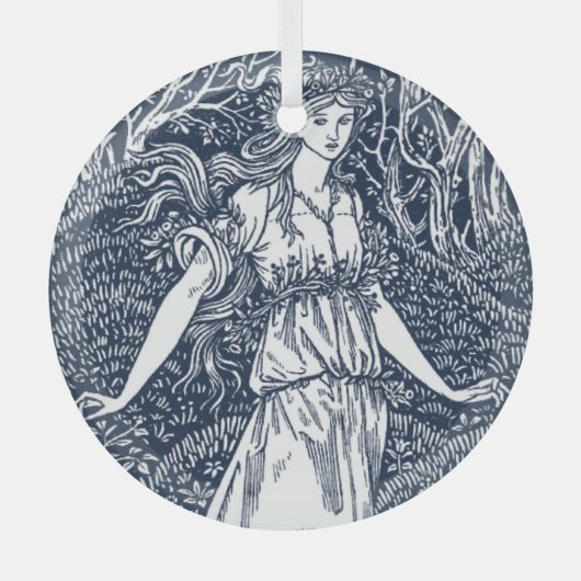 Ornement En Verre dame dans les bois (Recto)