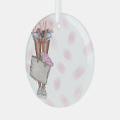 Ornement En Verre Dame rose Whimsical (Avant gauche)