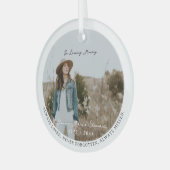 Ornement En Verre Dans la mémoire aimante | Mémorial photo (Avant gauche)