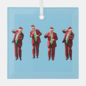 Ornement En Verre Danser Donald Trump Noël MAGA (Recto)