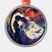 Ornement en verre de Couple Faux (Devant)