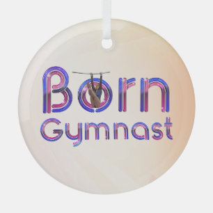 Ornement en verre de gymnaste née TOP