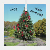 Ornement en verre de Noël de l'Alligator de Florid (Verso)