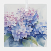 Ornement en verre de Noël Hydrangea (Verso)