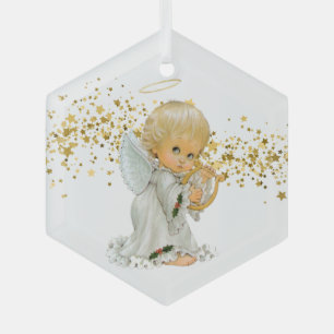 Ornement en verre de Noël-Petit Ange