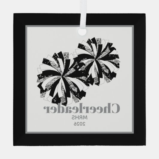 Ornement en verre de Poms de Noël personnalisé (Verso)