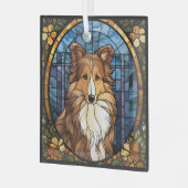 Ornement en verre de Sheltie Dog (Avant gauche)