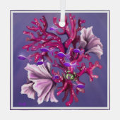 Ornement en verre de sirène violet (Verso)