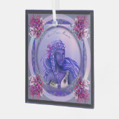 Ornement en verre de sirène violet (Avant gauche)